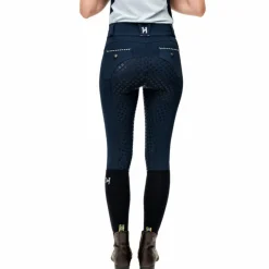 Clearance Horseware - Pantalon d'équitation femme Newmarket Mid Rise full grip Marine
