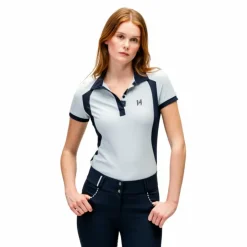 Horseware - Polo manches courtes femme Newmarket Bleu Outlet