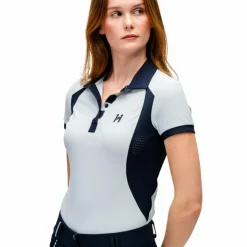 Horseware - Polo manches courtes femme Newmarket Bleu Outlet
