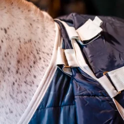 Horseware - Sous-couverture Ecolin canard/ gris 300g Bleu Outlet