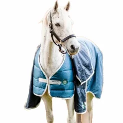 Discount Horseware - Sous-couverture Ecolin canard/ gris 200g Bleu