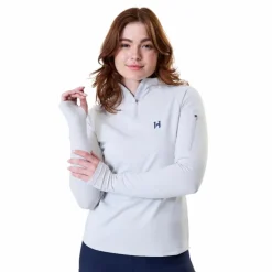 Horseware - Sweat manches longues femme Strive Winter 1/4 Zip Hw grey Gris Best