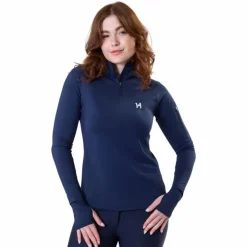 Sale Horseware - Sweat manches longues femme Strive Winter 1/4 Zip Marine