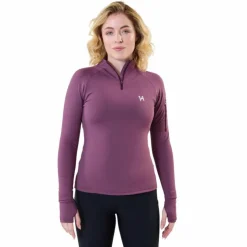 Horseware - Sweat manches longues femme Strive Winter 1/4 Zip celestial purple Violet New