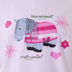 Horseware - T-shirt manches courtes enfant Crafty Pony Rose Discount