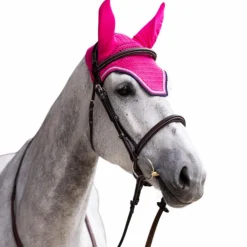 Jump'In - Bonnet pour chevaux Balthazar fuschia/ marine Rose Hot