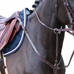 Jump'In - Collier de chasse et fourche de martingale Premium Clincher havane Marron Online