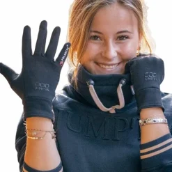 Online Jump'In - Gants d'équitation Polartec Noir