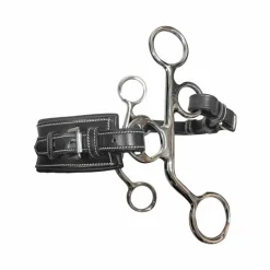 Jump'In - Hackamore cuir petites branches nez rectangle poney Noir