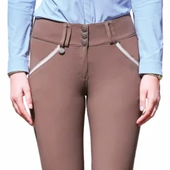 Jump'In - Pantalon d'équitation femme Sofia grège Marron Sale