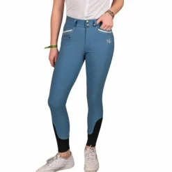 Jump'In - Pantalon d'équitation fille Luna glacier Bleu