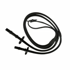 Jump'In - Rênes caoutchouc One Noir Hot