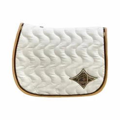 New Jump'In - Tapis de selle Jumpad Écusson / choco/ caramel Blanc