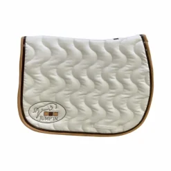 New Jump'In - Tapis de selle Jumpad Écusson / choco/ caramel Blanc