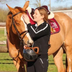 Sale Jump'In - Tapis de selle Show One / marine Bordeaux