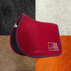 Sale Jump'In - Tapis de selle Show One / marine Bordeaux