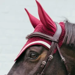 Kentucky Horsewear - Bonnet pour chevaux Wellington Plaited Cord anti-bruits Bordeaux