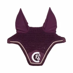 New Kentucky Horsewear - Bonnet pour chevaux anti-bruits Wellington 3D Logo Rope Violet