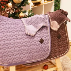 Discount Kentucky Horsewear - Bonnet Wellington velvet parme Marron