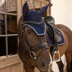 Online Kentucky Horsewear - Bonnet pour chevaux Wellington Velvet dark navy Marine
