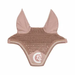 Kentucky Horsewear - Bonnet anti-mouches Wellington 3D Logo corde vieux Rose Hot