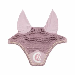 Kentucky Horsewear - Bonnet anti-mouches Wellington 3D Logo corde pâle Rose Clearance