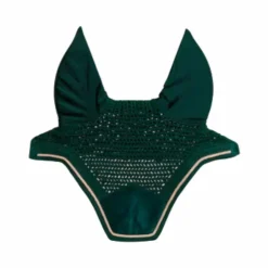 Sale Kentucky Horsewear - Bonnet pour chevaux anti-bruits Wellington Velvet émeraude Vert