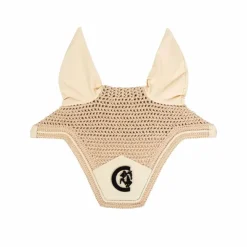 Kentucky Horsewear - Bonnet pour chevaux Wellington 3D logo anti-bruits Beige New