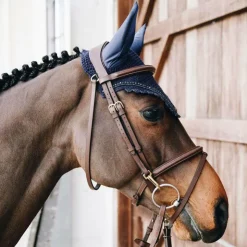 Kentucky Horsewear - Bonnet Long stone & Pearl anti-bruits marine