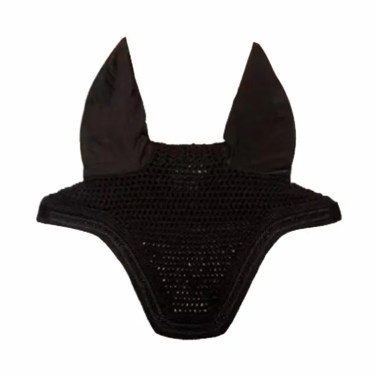 Kentucky Horsewear - Bonnet pour chevaux anti-bruits Wellington Velvet Mini Pearls Noir Sale