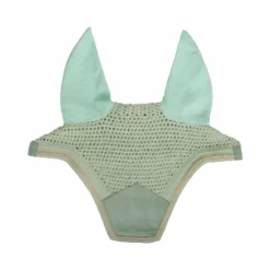 Outlet Kentucky Horsewear - Bonnet pour chevaux anti-bruits Wellington Velvet mint Vert