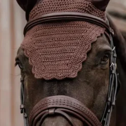 New Kentucky Horsewear - Bonnet pour chevaux anti-mouche Wellington Wave Marron