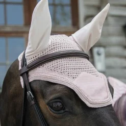 Kentucky Horsewear - Bonnet Wellington Velvet pearls tendre Rose
