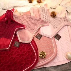 Kentucky Horsewear - Bonnet Wellington Velvet pearls tendre Rose