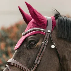 Discount Kentucky Horsewear - Bonnet Wellington velvet fuchsia Rose
