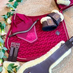 Discount Kentucky Horsewear - Bonnet Wellington velvet fuchsia Rose