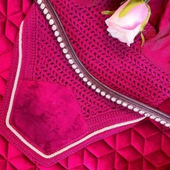 Discount Kentucky Horsewear - Bonnet Wellington velvet fuchsia Rose