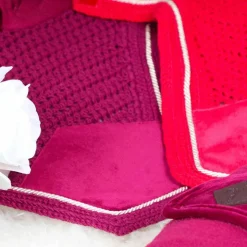 Discount Kentucky Horsewear - Bonnet Wellington velvet fuchsia Rose