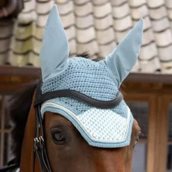 Kentucky Horsewear - Bonnet pour chevaux Wellington Velvet Printing flags light blue Bleu Hot