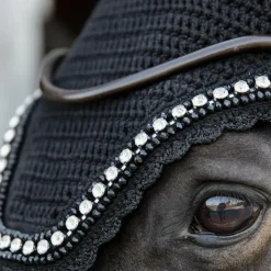 Kentucky Horsewear - Bonnet anti-mouche Wellington big stone & pearl Noir Best