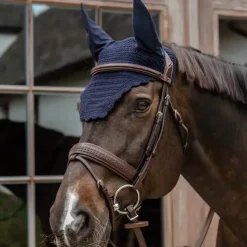 Kentucky Horsewear - Bonnet pour chevaux anti-bruit Wellington Wave Marine Discount