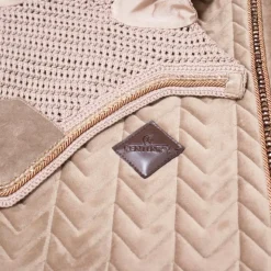 Kentucky Horsewear - Bonnet Wellington Velvet pearls Beige Hot