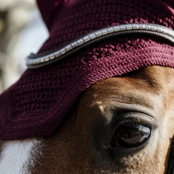 New Kentucky Horsewear - Bonnet anti-mouche Wellington Bordeaux