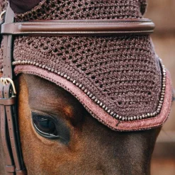 Online Kentucky Horsewear - Bonnet anti-bruit Glitters Marron