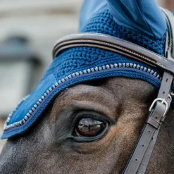 Kentucky Horsewear - Bonnet Wellington Velvet pearls Marine Clearance