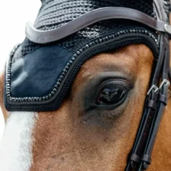 Kentucky Horsewear - Bonnet pour chevaux anti-bruits Wellington Velvet Pearls Noir Sale