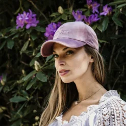 Kentucky Horsewear - Casquette Velvet vieux Rose Hot