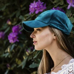 Best Kentucky Horsewear - Casquette Velvet Emeraude Bleu