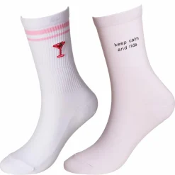 Kentucky Horsewear - Chaussettes d'équitation Keep Calm x2 Blanc