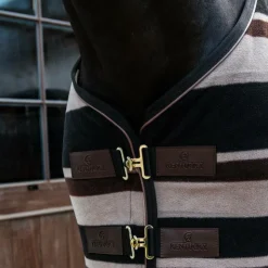 Kentucky Horsewear - Chemise séchante Fleece Heavy stripes / beige Marron